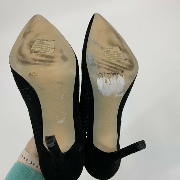Bcbgeneration Black Suede Pumps High Heel Shoes 8 - Picture 4 of 8